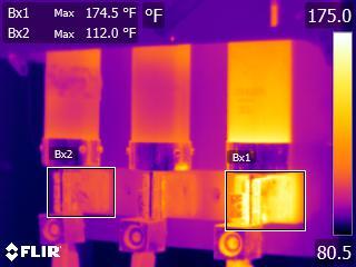 FLIR thermal scan revealing 174°F hotspot invisible to the eye